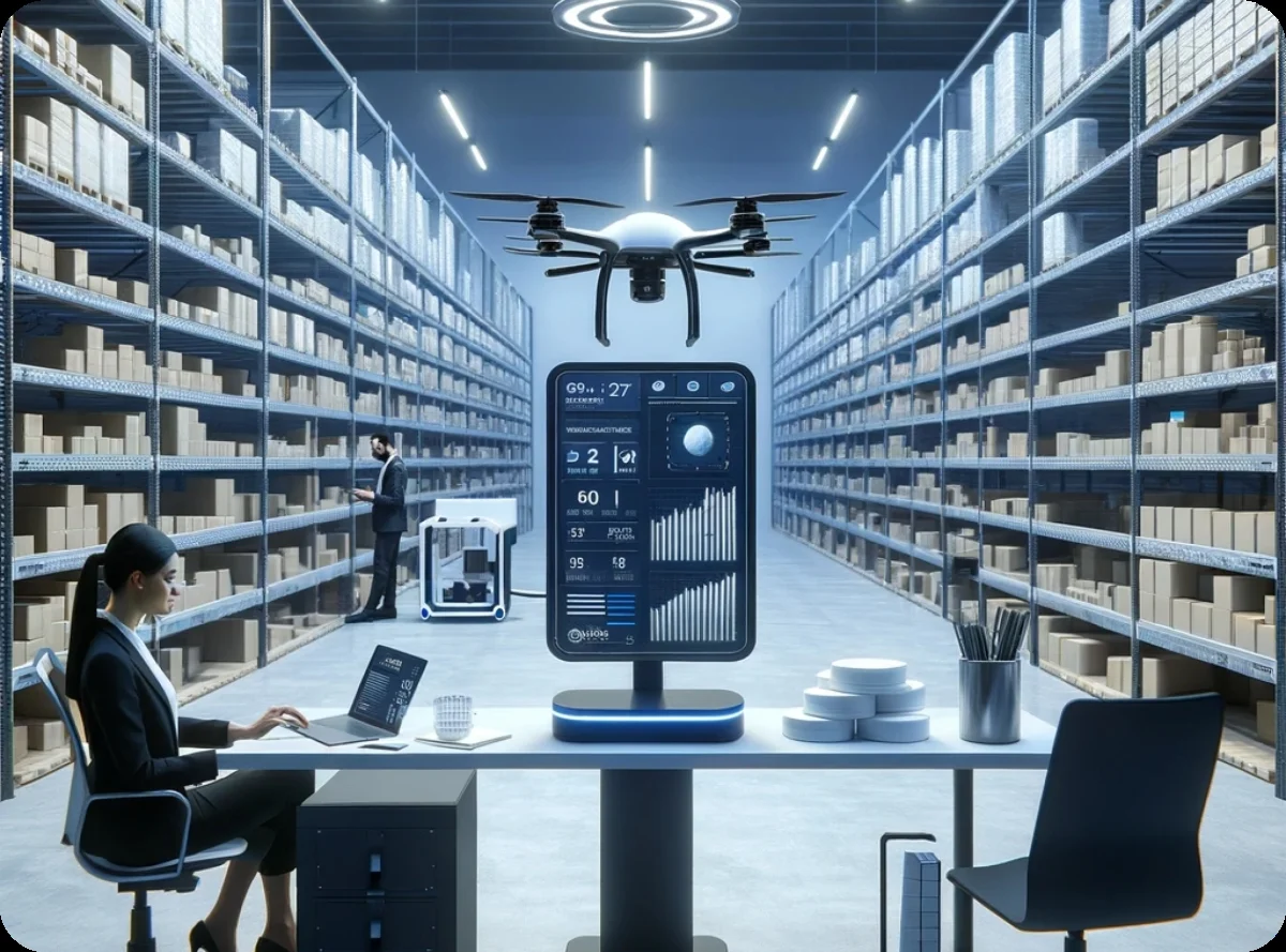 An illustration depicting the benefits of automating inventory management, highlighting financial savings and streamlined processes.