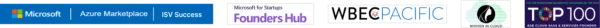 With Microsoft Startup Founders Hub logo